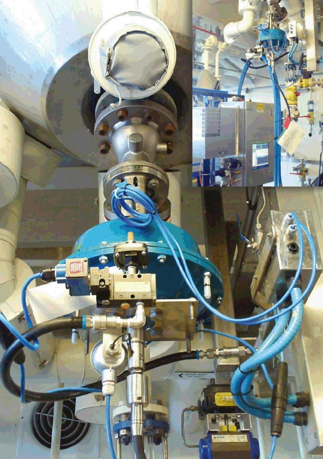 SchuF Armatur mit integrierter IR-Messsonde in einem Pfizer Reaktor
